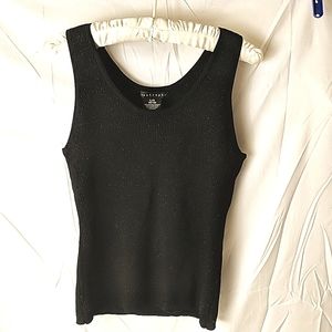 Apostrophe black tank top sz large